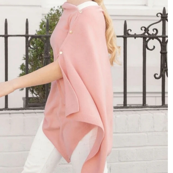 Katie Loxton Sweaters - Elegant Pale Pink Multiway Poncho
